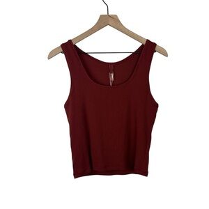 Skims Sangria Cotton Ribbed Tank